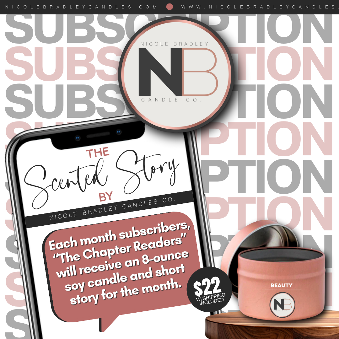 Nicole Bradley Candles "The Scented Story Monthly Candle Subscription"