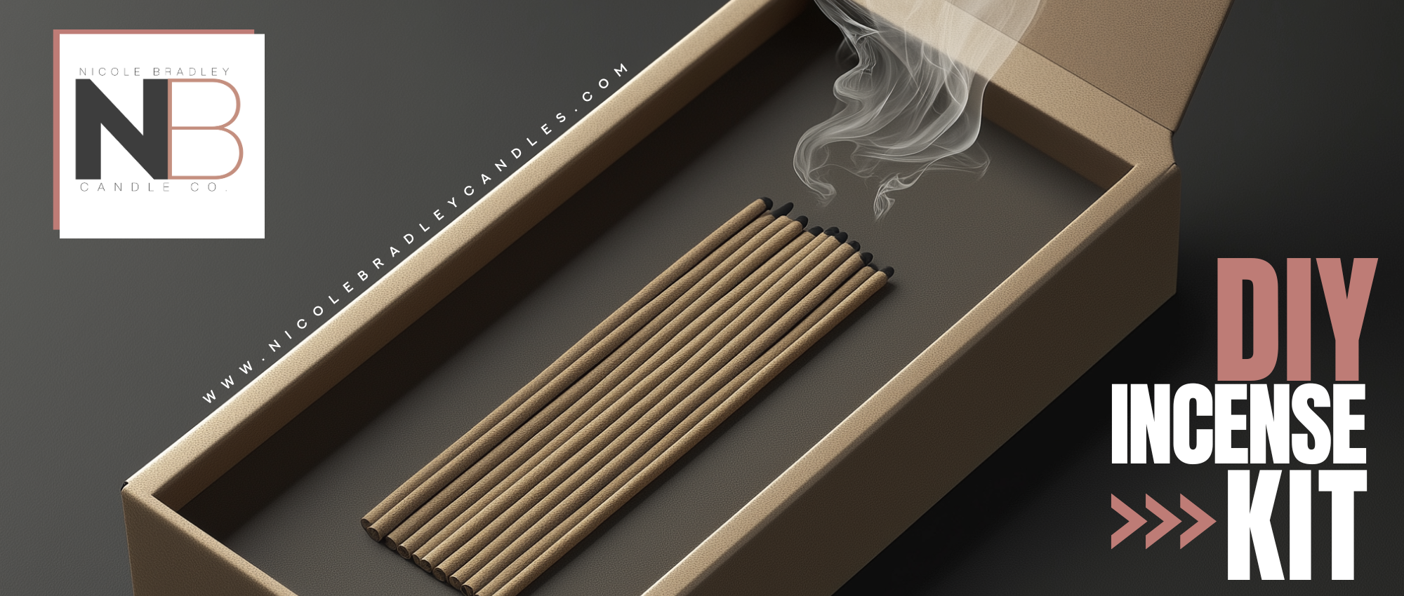 DIY incense kit by Nicole Bradley Candle Co for home fragrance rituals.