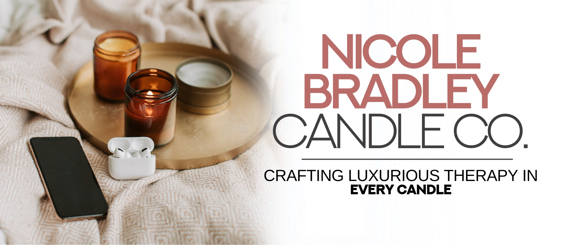 Luxury hand-poured soy candles by Nicole Bradley Candle Co.